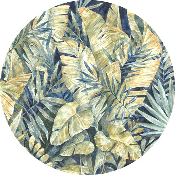 ADESIVO LE JARDIN KM    FEUILLES TROPICAL DIAM.125 CM