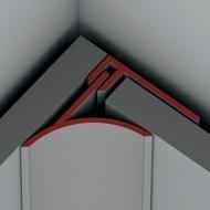 SGUSCIO ANGOLARE IN PVC NOCE ASTA   DA 3 M CF.12 PZ (36 M)