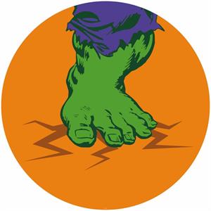 DECORO ADES.INTO ADVENTURE AVENGERS HULK'S FOOT POP D.128CM