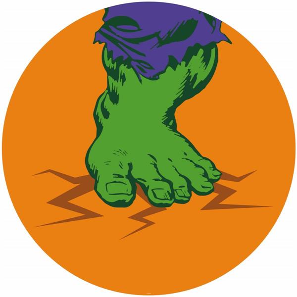 DECORO ADES.INTO ADVENTURE AVENGERS HULK'S FOOT POP D.128CM