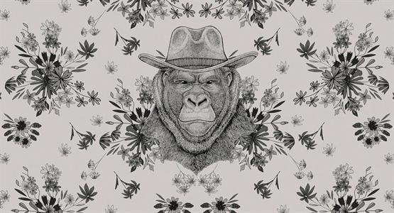 STAMPA DIG AL MQ SU SUPP200g/mq VLIES PREM HEROES4 GORILLA