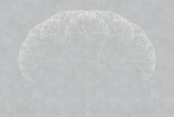 STAMPA DIG AL MQ SU SUPP200g/mq MICA TREES4 GRIGIO CHIARO