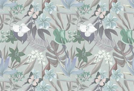 STAMPA DIG AL MQ SU SUPP200g/mq VLIES PREM ORCHID GARDEN2 VERDE