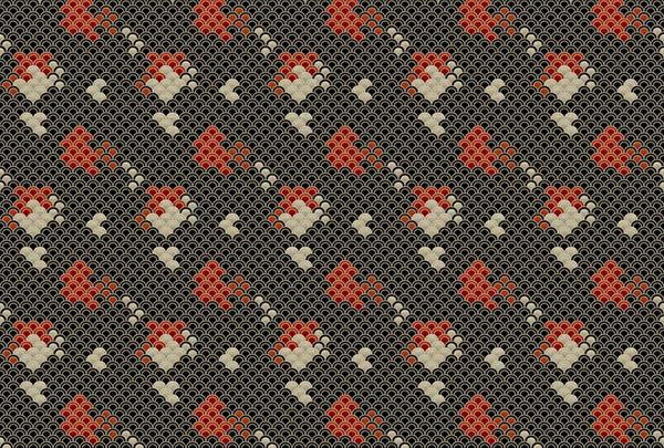 STAMPA DIG AL MQ SU SUPP200g/mq VLIES PREM KOI1 NERO ROSSO