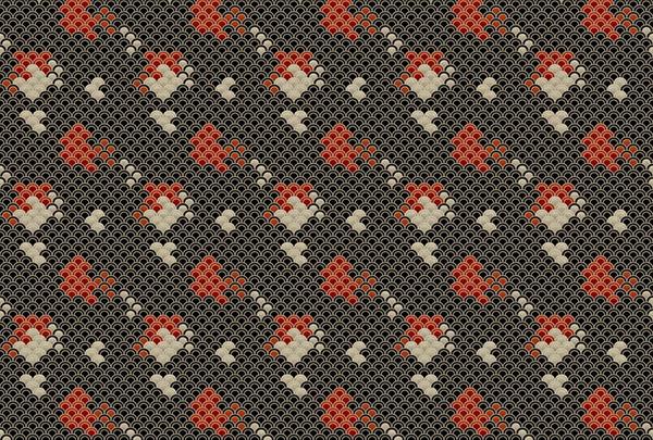 STAMPA DIG AL MQ SU SUPP200g/mq MICA KOI2 BEIGE ROSSO