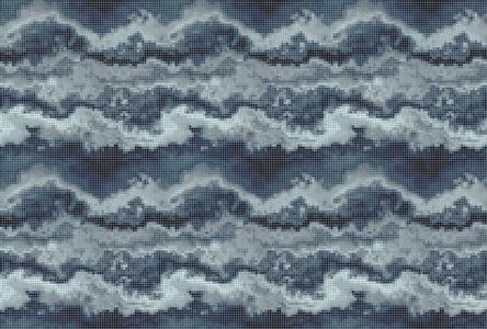 STAMPA DIG AL MQ SU SUPP200g/mq VLIES PREM MOSAIC1 BLU
