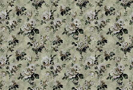 STAMPA DIG AL MQ SU SUPP130g/mq VLIES MATTE WILD ROSES1 VERDE