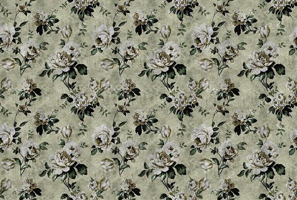 STAMPA DIG AL MQ SU SUPP130g/mq VLIES MATTE WILD ROSES1 VERDE