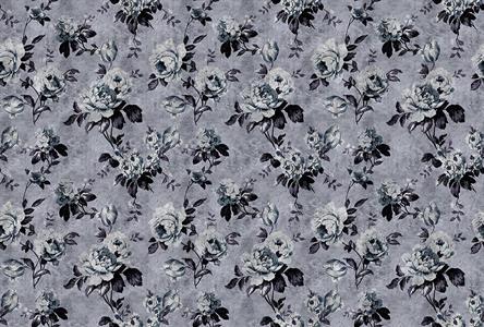 STAMPA DIG AL MQ SU SUPP130g/mq VLIES MATTE WILD ROSES6 GRIGIO