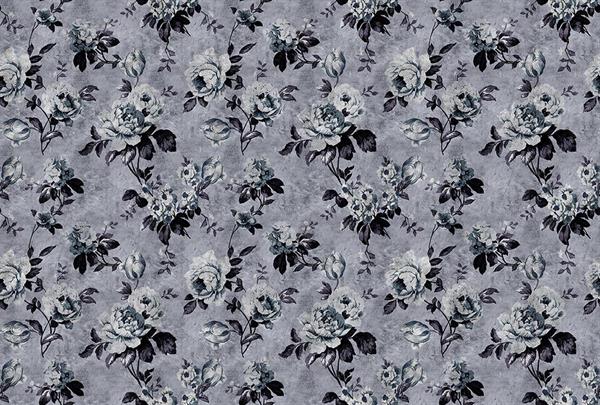 STAMPA DIG AL MQ SU SUPP130g/mq VLIES MATTE WILD ROSES6 GRIGIO