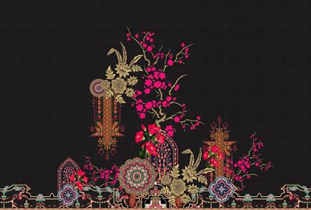 PATEL3 STAMPA DIGITALE  ORIENTAL GARDEN 2 MIS.270X400 CM