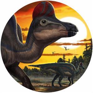 DECORO ADES.INTO ADVENTURE CORYTHOSAURUS SUNS.128X128CM
