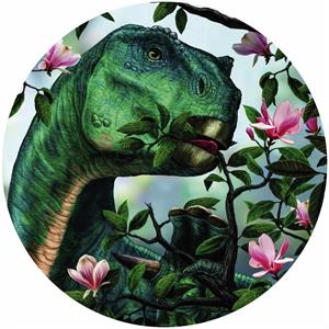 DECORO ADES.INTO ADVENTURE IGUANODON EATING 128X128 CM