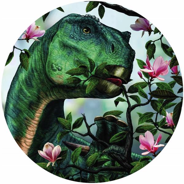 DECORO ADES.INTO ADVENTURE IGUANODON EATING 128X128 CM