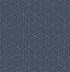 PARATO EUPHORIE TIFFANY TNT GEOMETRICO BLUE 0,53X10MT