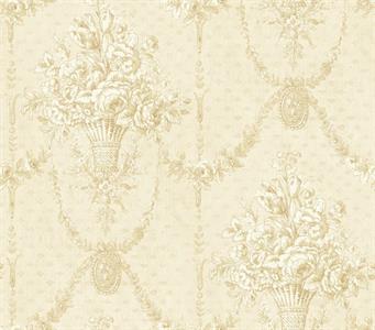 FLORENCIA PARATO TNT DAMASCO GIALLO BIANCO 10x0,53mt
