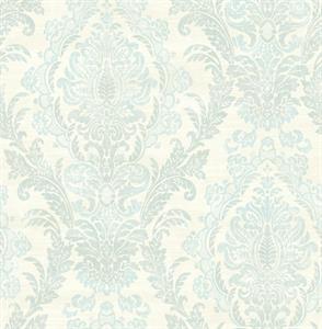 FLORENCIA PARATO TNT DAMASCO BEIGE VERDE ACQUA 10x0,53mt