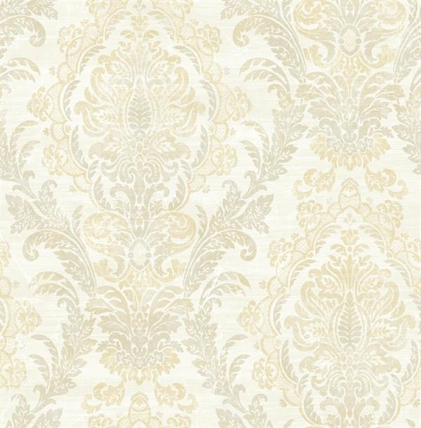 FLORENCIA PARATO TNT DAMASCO BEIGE E ORO 10x0,53mt