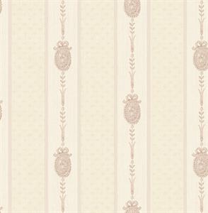 FLORENCIA PARATO TNT RIGE BEIGE E ROSA ANTICO 10x0,53mt
