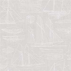 YACHT CLUB PARATO SU TNT DISEGNO BARCHE GRIGIO BIANCO 10x0,53mt