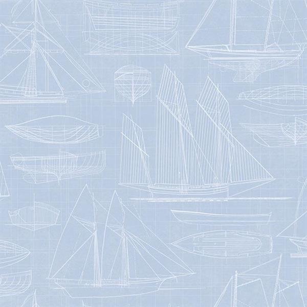 YACHT CLUB PARATO SU TNT DISEGNO BARCHE AZZURRO BIANCO 10x0,53mt