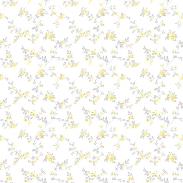 PARATO SMALL PRINTS TNT.FIORI VINTAGE GIALLO 0,53X10,05MT