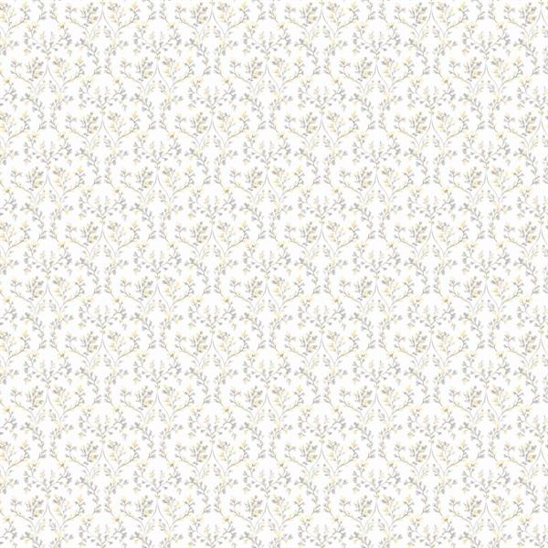 PARATO SMALL PRINTS TNT.FIORI VINTAGE GIALLO 0,53X10,05MT