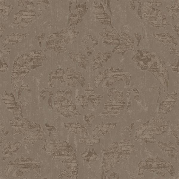 PARATO AMBIANCE IN PVC/TNT/DAMASCO BROWN/BRONZE 0,53X10,05MT
