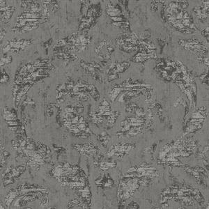 PARATO AMBIANCE IN PVC/TNT/DAMASCO SILVER/GREY 0,53X10,05MT