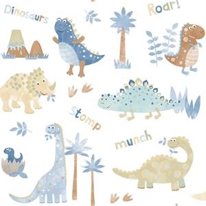 TINY TOTS2 PARATO TNT DINOSAURO BLU 10X0,53MT