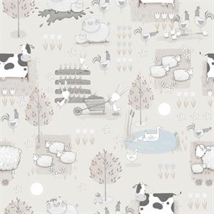 TINY TOTS2 PARATO TNT DIS.MUCCA GRIGIO 10X0,53MT