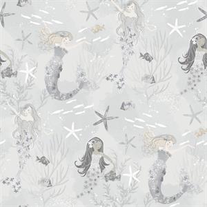 TINY TOTS2 PARATO TNT SIRENA GLIT.GRIGIO 10X0,53MT