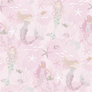 TINY TOTS2 PARATO TNT SIRENE GLITTER ROS.10X0,53MT
