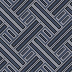 GEOMETRIX PARATO TNT GEOMETRICO BLU E ARGENTO 10x0,53mt