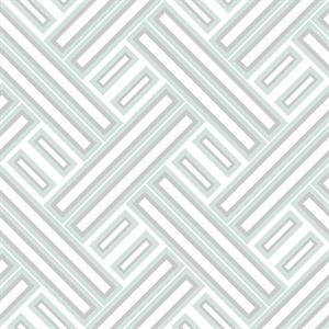 GEOMETRIX PARATO TNT GEOMETRICO VERDE ACQUA E ARGENTO 10x0,53mt