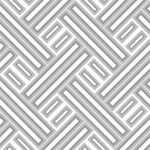 GEOMETRIX PARATO TNT GEOMETRICO BIANCO E ARGENTO 10x0,53mt