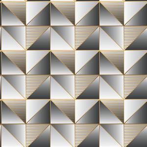 GEOMETRIX PARATO TNT GEOMETRICO ORO E GRIGIO 10x0,53mt