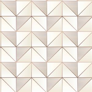 GEOMETRIX PARATO TNT GEOMETRICO BEIGE E ROSA 10x0,53mt