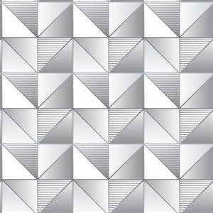 GEOMETRIX PARATO TNT GEOMETRICO ARGENTO E GRIGIO 10x0,53mt