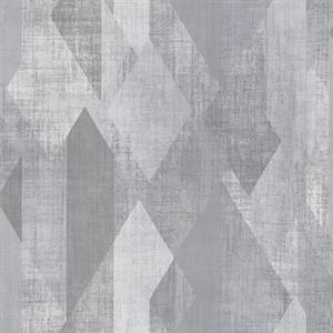 GEOMETRIX PARATO TNT GEOMETRICO ARGENTO E GRIGIO 10x0,53mt