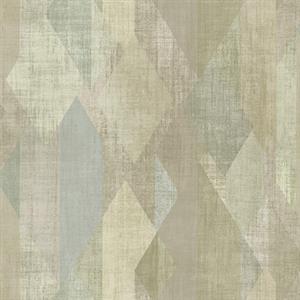 GEOMETRIX PARATO TNT GEOMETRICO VERDE E GRIGIO 10x0,53mt