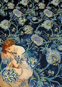 FOTOMURALE KOMAR HERITA GE1 SU TNT DESIGN BLU BEIGE 200x280cm(4t