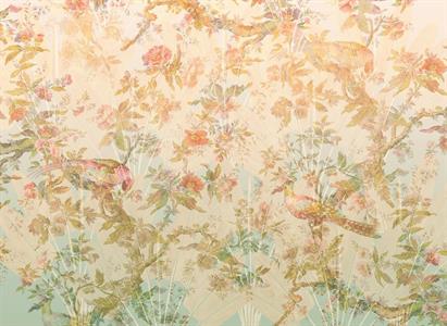 FOTOMURALE KOMAR HERITA GE1 SU TNT FIORI BEIGE VERDE 200x280cm(4