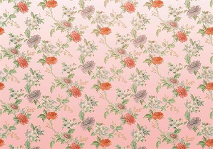 FOTOMURALE KOMAR HERITA GE1 SU TNT FIORI VERDE ROSA 400x280cm(8t