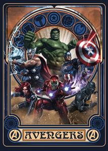 FOTOMURALE INTO ADVENTURE AVENGERS ORNAMENT MIS.200X280CM