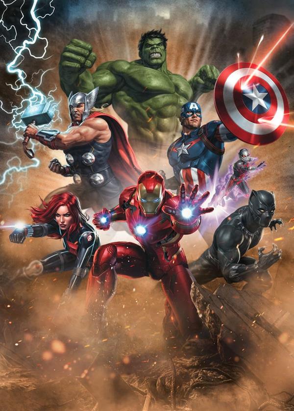 FOTOMURALE WONDERLAND   /IN TNT AVENGERS 200X280 CM (4TELI)