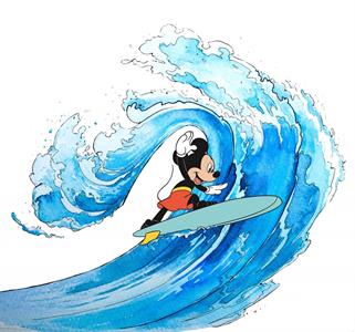 FOTOMURALE INTO ADVENTURE MICKEY SURFING MIS.300X280 CM