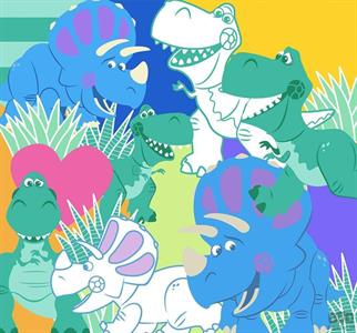 FOTOMURALE INTO ADVENTURE TOY STORY REX-TRIXIE 300X280 CM