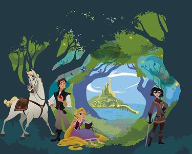 FOTOMURALE INTO ADVENTURE TANGLED MIS.350X280CM