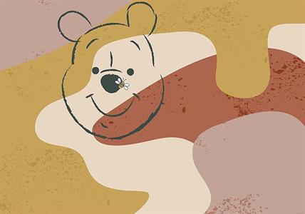 FOTOMURALE INTO ADVENTURE WINNIE POOH BEE MIS.400X280CM